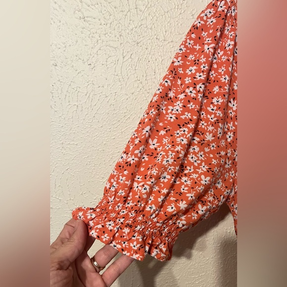 Time & Tru Sz Lg 12/14 Orange Dress - Picture 2 of 3